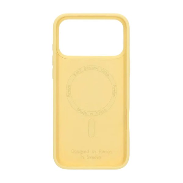Rvelon iPhone 17 Pro Deksel Silikon MagSafe Gul