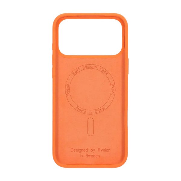 Rvelon iPhone 17 Pro Deksel Silikon MagSafe Oransje