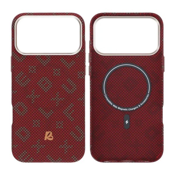 iPhone 17 Pro Max Deksel Aramidfiber MagSafe Rød