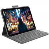 Logitech iPad 10.9 (gen 10)/iPad 11 (A16) Etui med Tastatur Slim Folio Oxford Grey Nordic