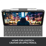 Logitech iPad 10.9 (gen 10)/iPad 11 (A16) Etui med Tastatur Slim Folio Oxford Grey Nordic