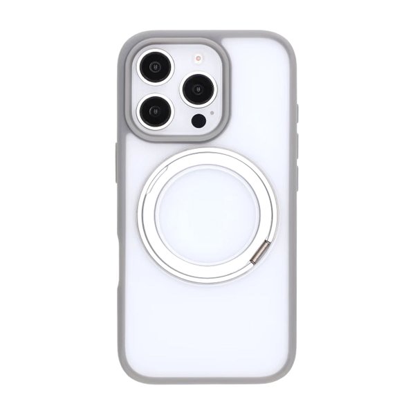 iPhone 16 Pro Deksel Roterbart Stativ Grå