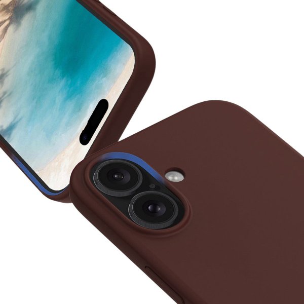 Rvelon iPhone 17 Deksel Silikon MagSafe Brun