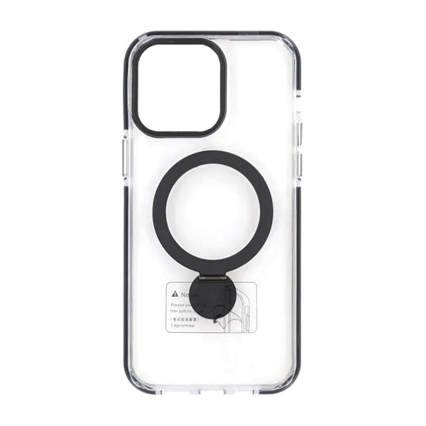 iPhone 15 Pro Max Deksel Ring Stand MagSafe Svart