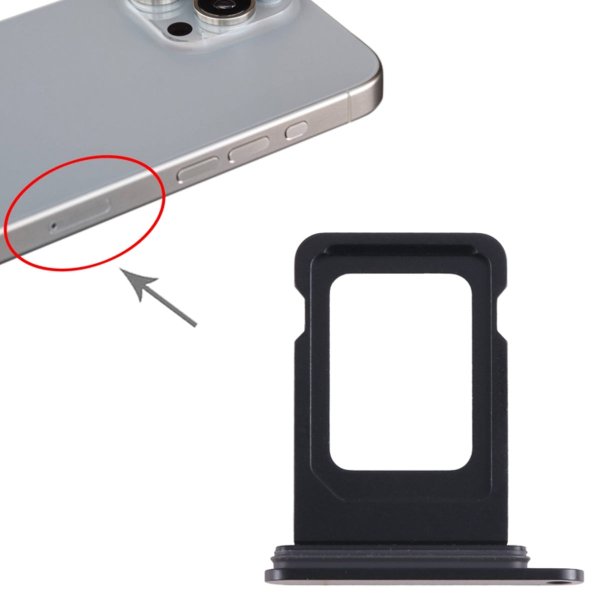 iPhone 15 Pro og 15 Pro Max SIM-kortholder - Svart