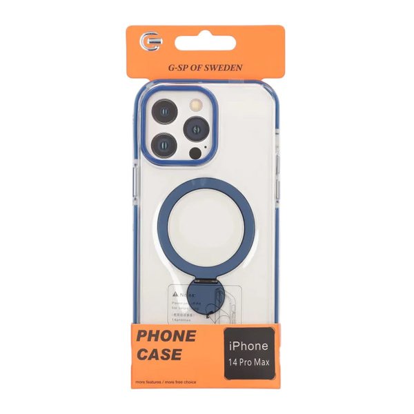iPhone 14 Pro Max Deksel Ring Stand MagSafe Blå