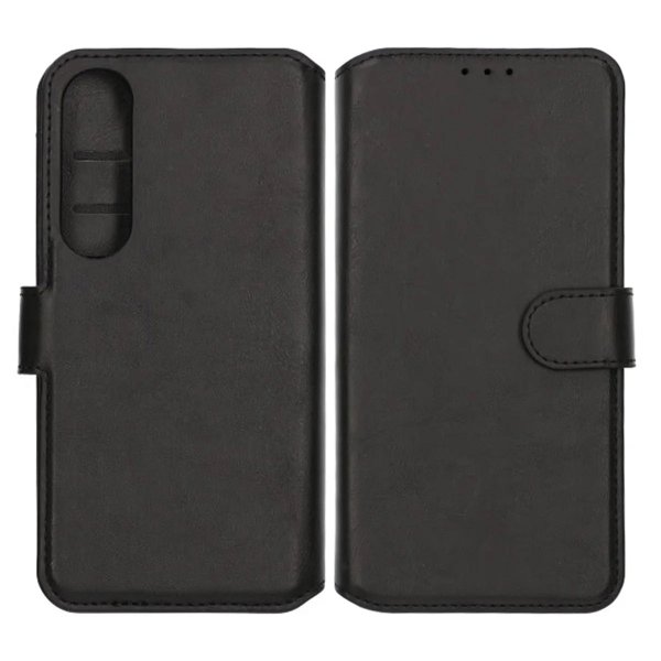 Rvelon Samsung Galaxy S25 Edge Etui 4 Kortlomme Avtakbart deksel Svart