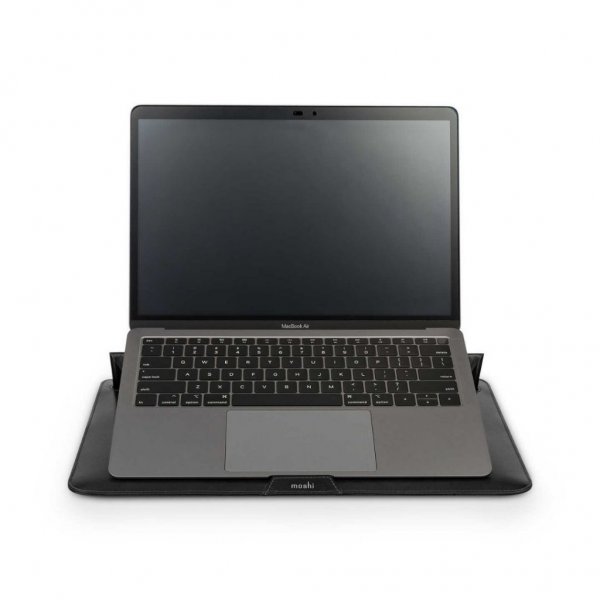 Moshi Sleeve Muse 3-in-1 Slim Laptop Sleeve Jet Black