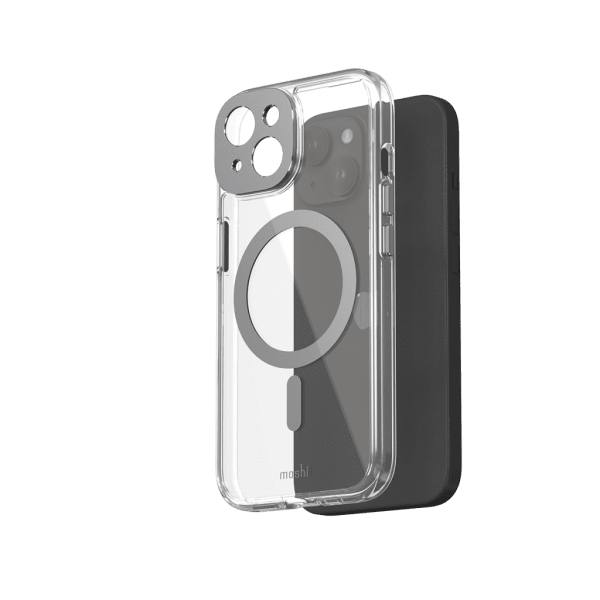 Moshi iPhone 15 Deksel iGlaze MagSafe Meteorite Gray