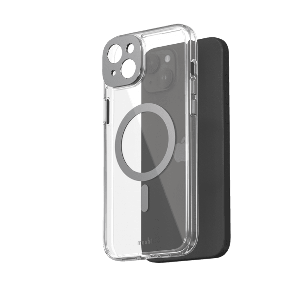 Moshi iPhone 15 Plus Deksel iGlaze MagSafe Meteorite Gray