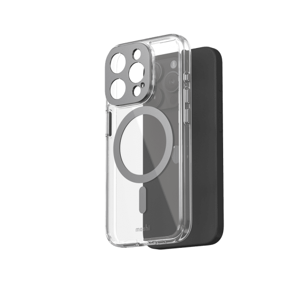 Moshi iPhone 15 Pro Deksel iGlaze MagSafe Meteorite Gray