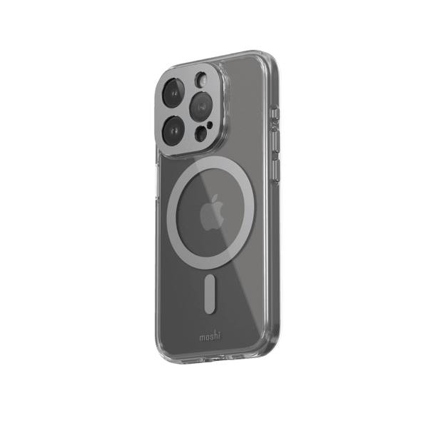 Moshi iPhone 15 Pro Deksel iGlaze MagSafe Meteorite Gray
