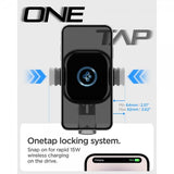 Spigen Mobilholder til bil OneTap Pro Dashboard Mount Charger 15W Svart