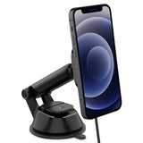 Spigen Mobilholder til bil OneTap Magnetic Car Mount Dashboard Wireless Charging Svart