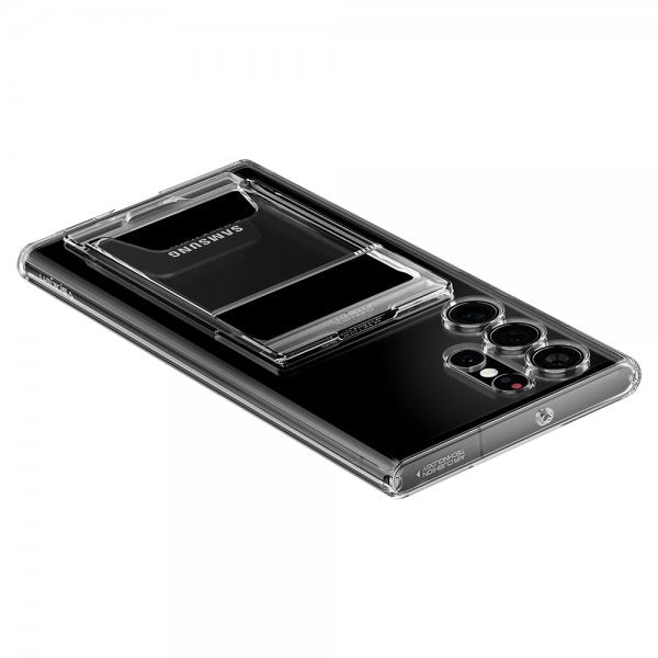 Spigen Samsung Galaxy S22 Ultra Deksel Crystal Slot Dual Crystal Clear