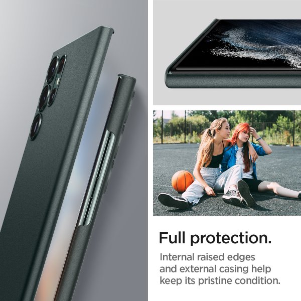 Spigen Samsung Galaxy S22 Ultra Deksel AirSkin Abyss Green