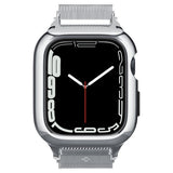 Spigen Apple Watch 45mm Armbånd Metal Fit Pro Sølv
