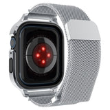 Spigen Apple Watch 45mm Armbånd Metal Fit Pro Sølv