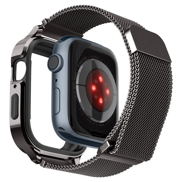 Spigen Apple Watch 45mm Armbånd Metal Fit Pro Graphite