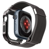 Spigen Apple Watch 45mm Armbånd Metal Fit Pro Graphite