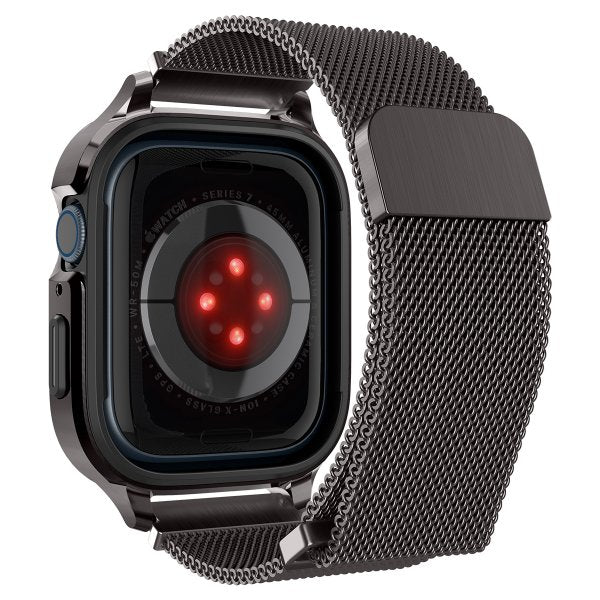 Spigen Apple Watch 45mm Armbånd Metal Fit Pro Graphite