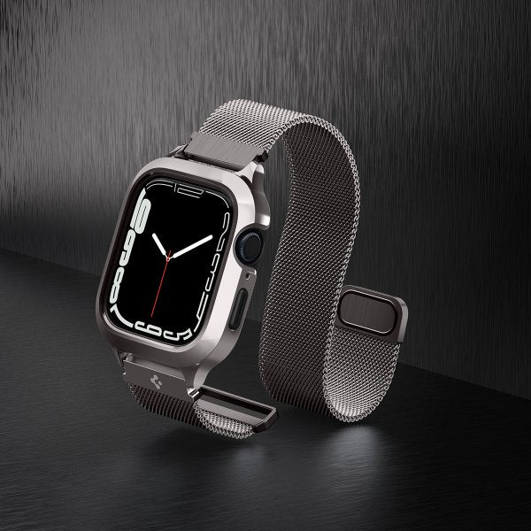 Spigen Apple Watch 45mm Armbånd Metal Fit Pro Graphite