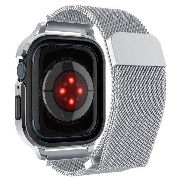 Spigen Apple Watch 40mm Armbånd Metal Fit Pro Sølv