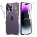 Spigen iPhone 14 Pro Max Deksel Skjermbeskytter Crystal Pack Crystal Clear