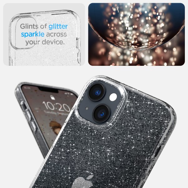 Spigen iPhone 14 Plus Deksel Liquid Crystal Glitter Crystal Quartz