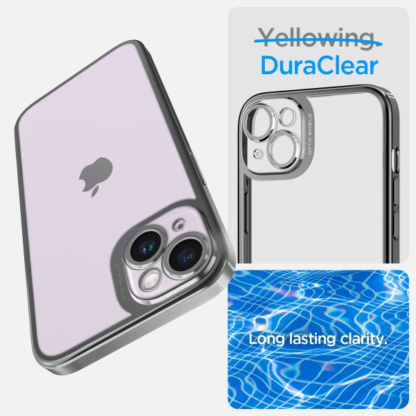 Spigen iPhone 14 Plus Deksel Optik Crystal Chrome Gray
