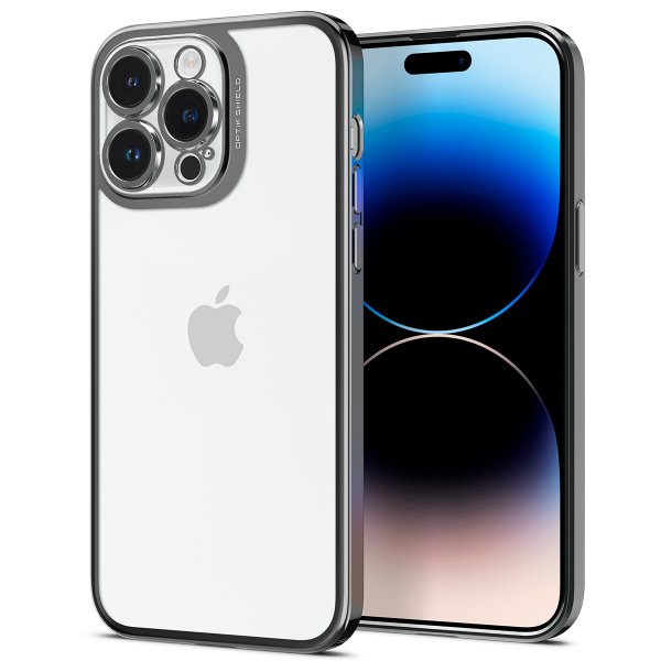 Spigen iPhone 14 Pro Deksel Optik Crystal Chrome Gray