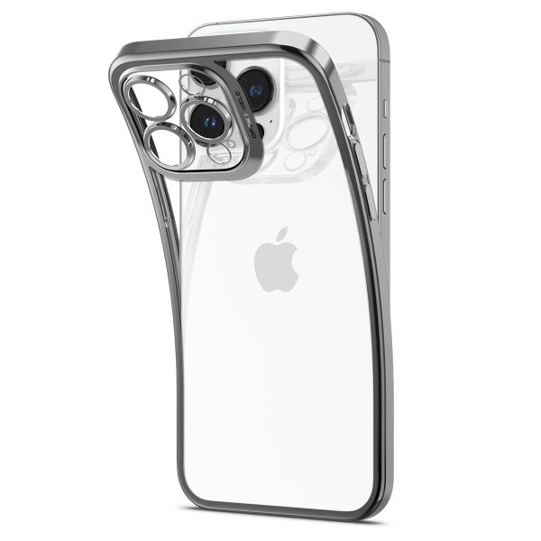 Spigen iPhone 14 Pro Deksel Optik Crystal Chrome Gray
