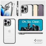 Spigen iPhone 14 Pro Deksel Optik Crystal Chrome Gray