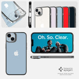 Spigen iPhone 14 Deksel Optik Crystal Chrome Gray