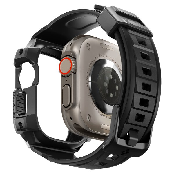Spigen Apple Watch Ultra Deksel Armbånd Rugged Armor Pro Svart