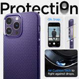 Spigen iPhone 14 Pro Max Deksel Liquid Air Deep Purple