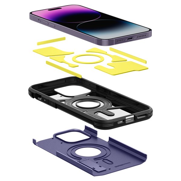 Spigen iPhone 14 Pro Max Deksel Tough Armor MagFit Deep Purple