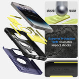 Spigen iPhone 14 Pro Max Deksel Tough Armor MagFit Deep Purple