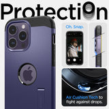 Spigen iPhone 14 Pro Max Deksel Tough Armor MagFit Deep Purple