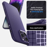 Spigen iPhone 14 Pro Deksel Liquid Air Deep Purple