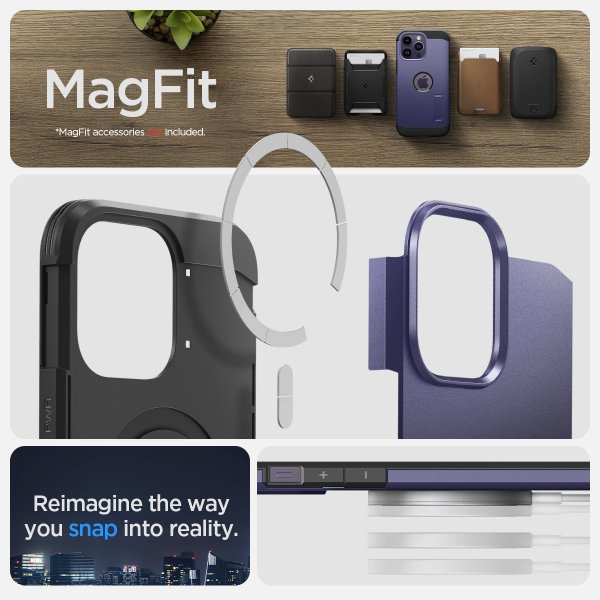 Spigen iPhone 14 Pro Deksel Tough Armor MagFit Deep Purple