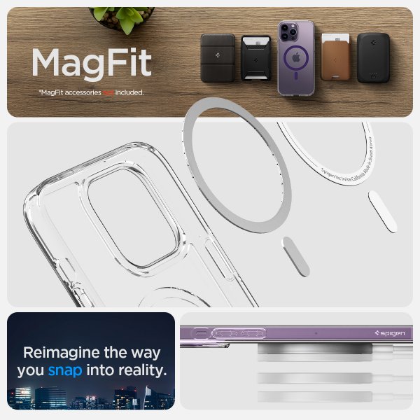 Spigen iPhone 14 Pro Max Deksel Ultra Hybrid MagFit Deep Purple