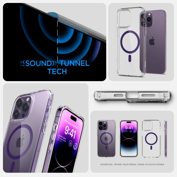 Spigen iPhone 14 Pro Deksel Ultra Hybrid MagFit Deep Purple