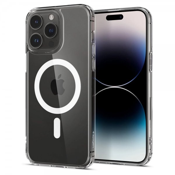 Spigen iPhone 14 Pro Deksel AirSkin Hybrid MagFit Hvit