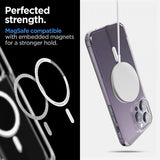 Spigen iPhone 14 Pro Deksel AirSkin Hybrid MagFit Hvit