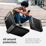 Spigen Samsung Galaxy Z Flip 5 Deksel Tough Armor Pro Svart