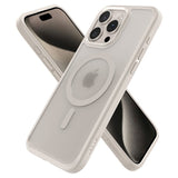 Spigen iPhone 15 Pro Max Deksel Ultra Hybrid MagFit Frost Natural Titanium