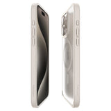 Spigen iPhone 15 Pro Max Deksel Ultra Hybrid MagFit Frost Natural Titanium
