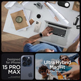 Spigen iPhone 15 Pro Max Deksel Ultra Hybrid MagFit Frost Natural Titanium