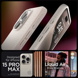Spigen iPhone 15 Pro Max Deksel Liquid Air Natural Titanium